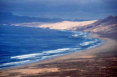 Bick von der Paßhöhe auf Cofete - Fuerteventura